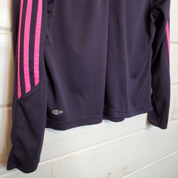 Adidas Blue Pink ¾ Zip Pullover Large - Picture 8 of 9